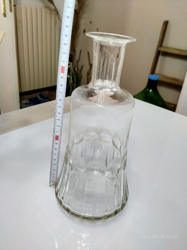 Bottiglia vintage svasata in vetro 1,3 litri