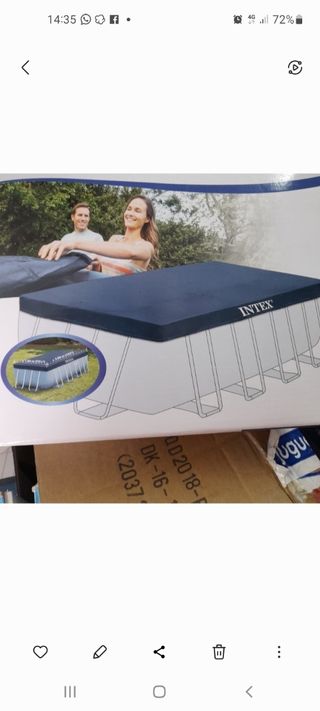 cubierta piscina 1,84x3,89 intex