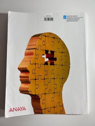 Libro de texto de filosofía 1º bachiller, Anaya. 