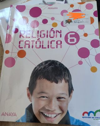 Religión católica 6 grado Anaya sin pintar.sin uso