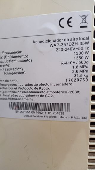 aire acondicionado portátil