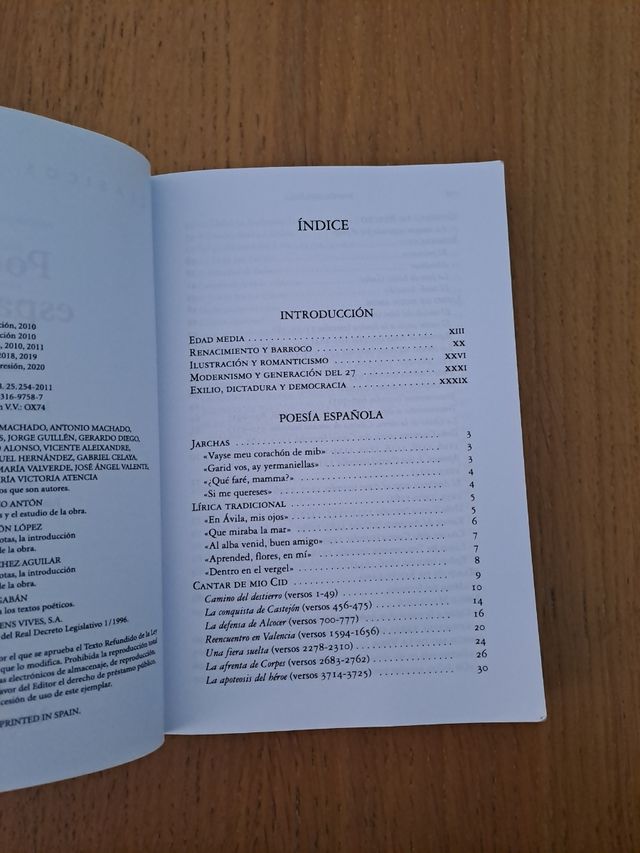 Libro poesía española