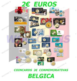🇧🇪 BELGICA COINCARDS 2€ DOS EUROS VARIOS AÑOS