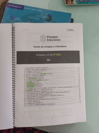 Lengua y literatura 3 eso