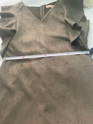 Vestido verde de ante