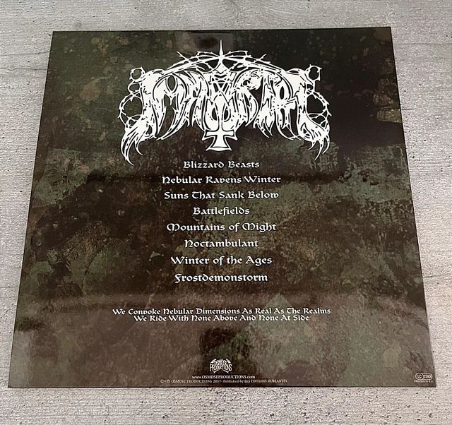 IMMORTAL BLIZZARD BEAST LP VINYL BLACK METAL