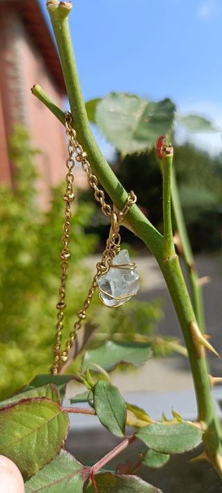 OFFERTA🩵Collana dorata e celestite🩵
