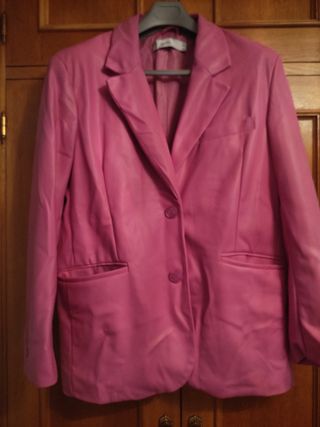 Americana Mujer tipo cuero talla l