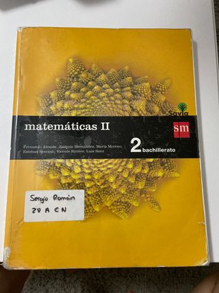 Matemáticas 2bachillerato sm