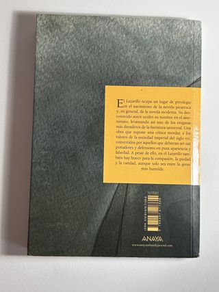 Libro de lectura Lazarillo de Tormes