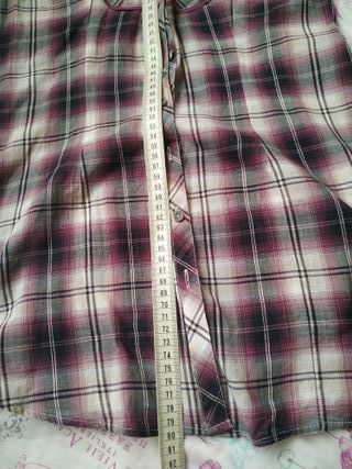 Camisa cuadros morada Stradivarius M