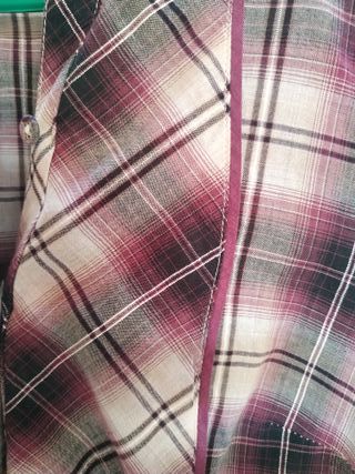 Camisa cuadros morada Stradivarius M