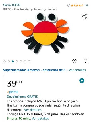 Juego Ze-Geoanimo, marca Djeco