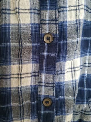Camisa cuadros azul Bershka S