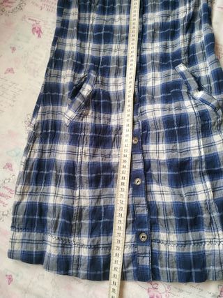 Camisa cuadros azul Bershka S