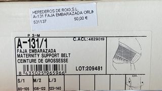 Faja premamá ortopedia.