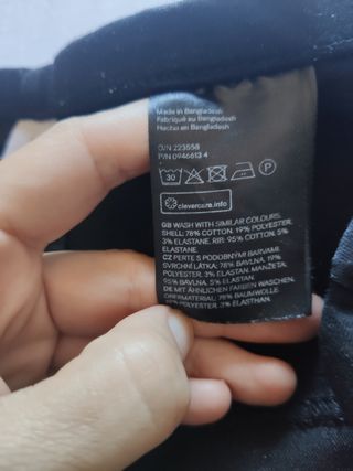 Pantalón premamá negro H&M (tela vaquera)
