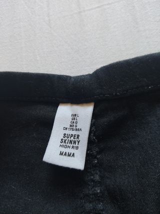 Pantalón premamá negro H&M (tela vaquera)