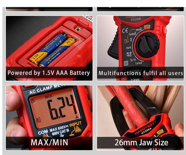 Pinza amperimétrica - Voltímetro - Multímetro