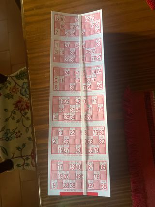 Cartones bingo