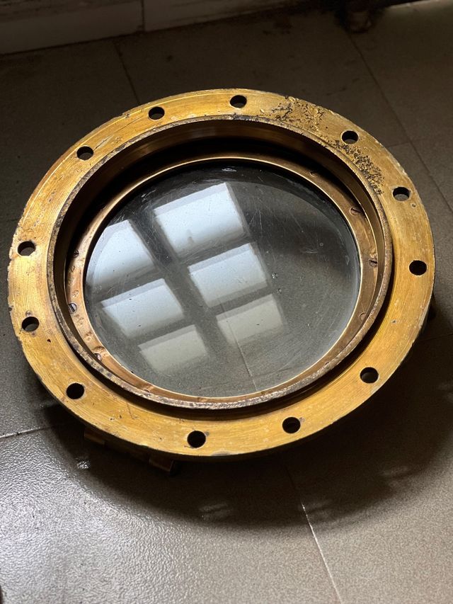 Mirilla Llautó/laton 46cm/30cm d cristal