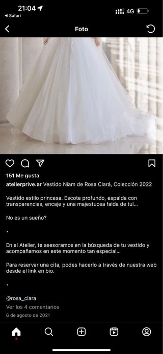Vestido de Novia Rosa Clará
