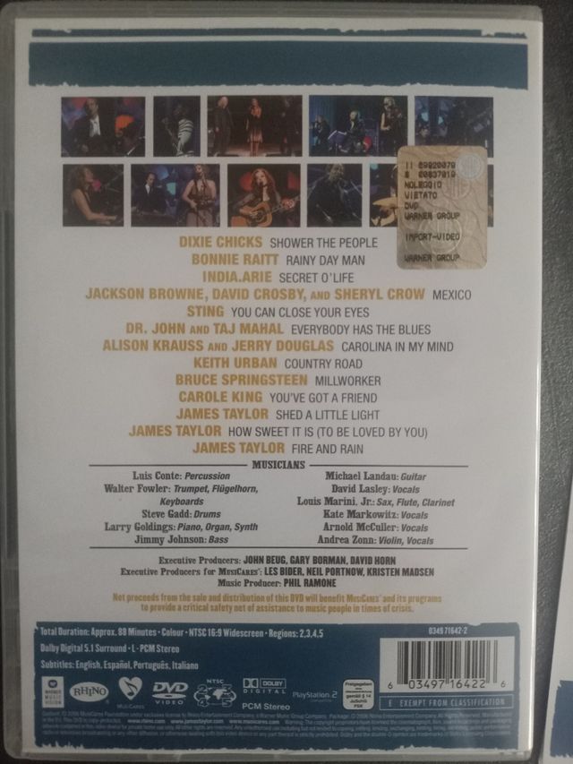 DVD Tributo James Taylor Sting, Springsteen...)