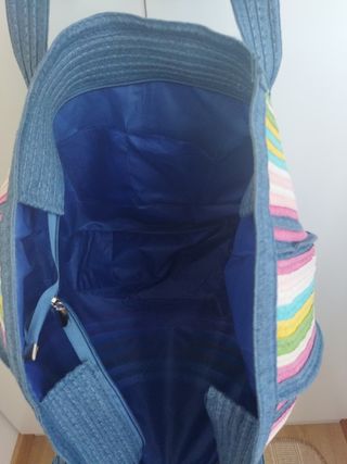 Bolso capazo mimbre colores 