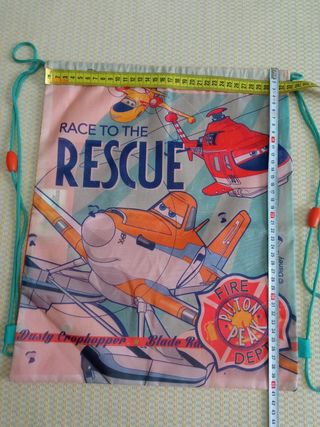 Mochila de cuerdas aviones. Disney 