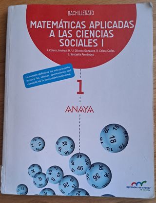 matemáticas aplicadas a CCsociales 1bachillerato