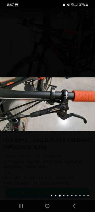 KTM) PARA ESTRENAR TALLA L 11 KG LLANTAS CARBONON