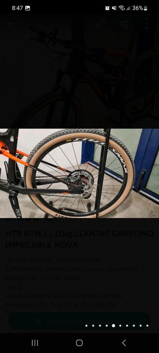 KTM) PARA ESTRENAR TALLA L 11 KG LLANTAS CARBONON