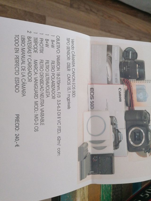 Cámara Reflex EOS 50 D