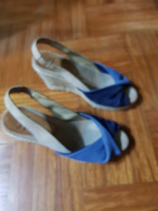 Sandalias de cuña de esparto 