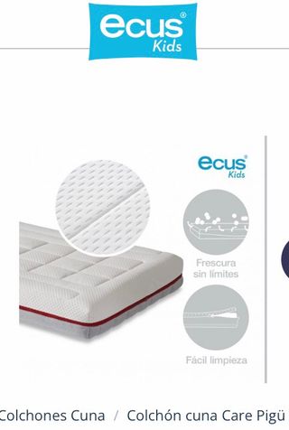 Colchon cuna bebé ECUS KIDS PIGU 60x120