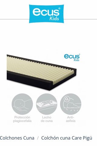 Colchon cuna bebé ECUS KIDS PIGU 60x120