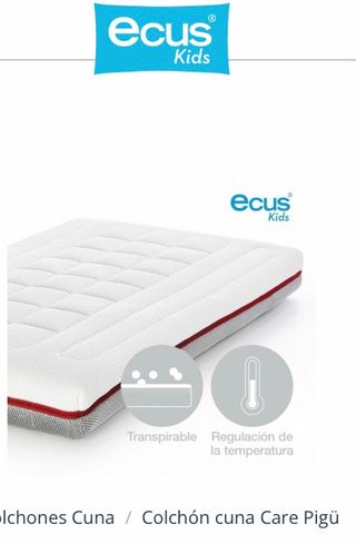 Colchon cuna bebé ECUS KIDS PIGU 60x120