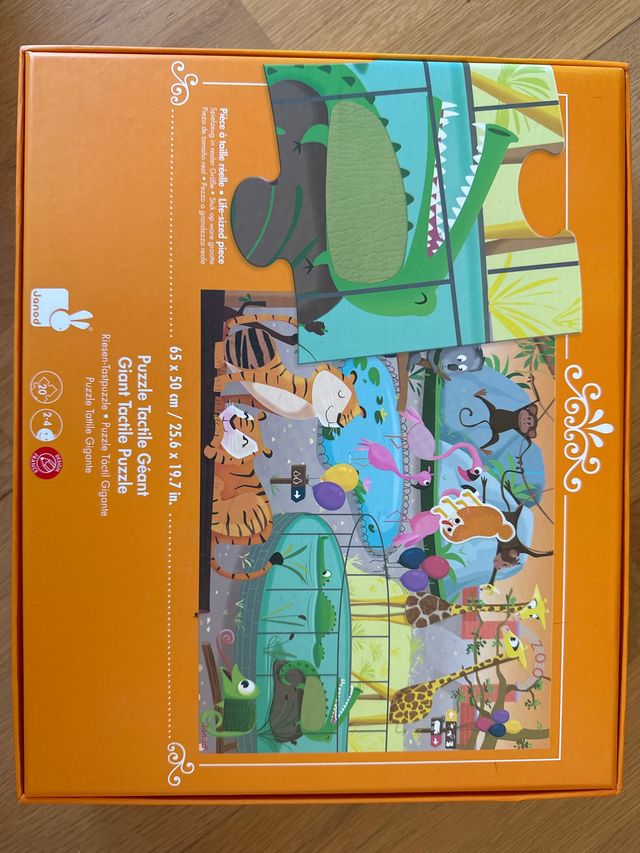 Puzle táctil gigante Janod 20 piezas