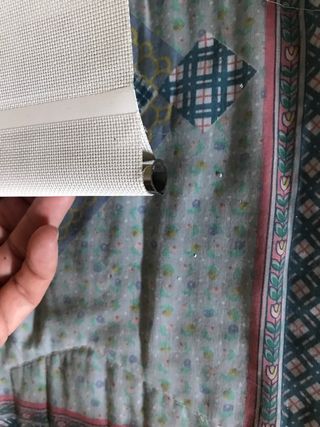 Estor blanco. Ancho 128, largo 315