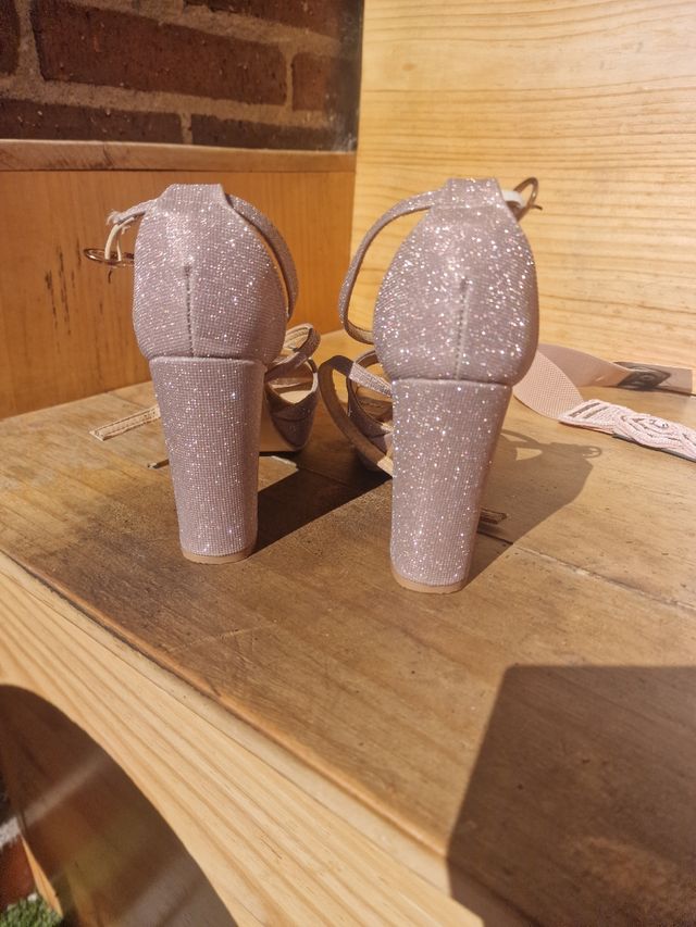 Sandalias rosa champán núm.37