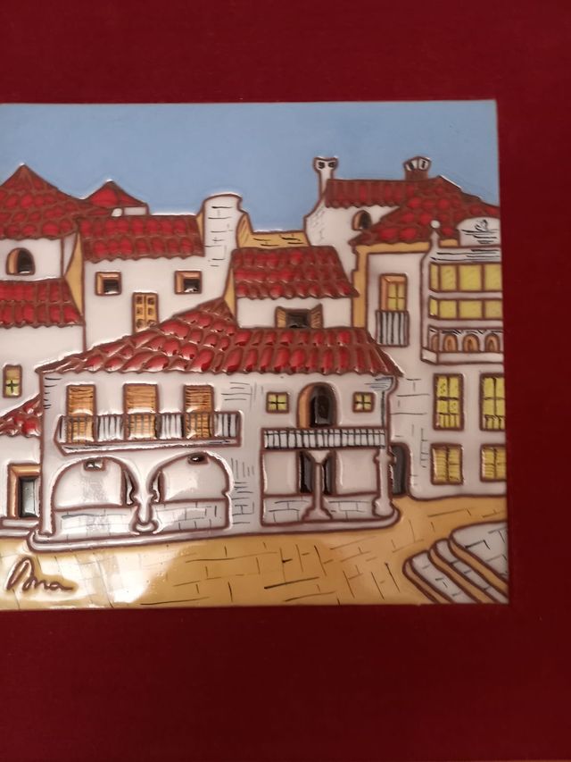 Cuadro Azulejo en cuerda seca