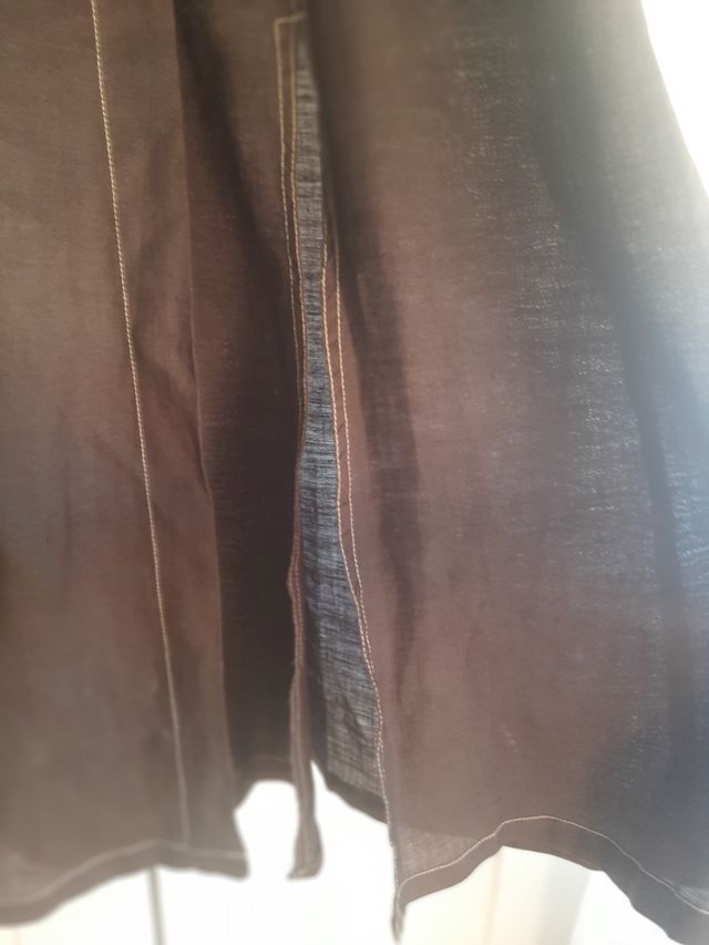 Falda lino larga de Zara