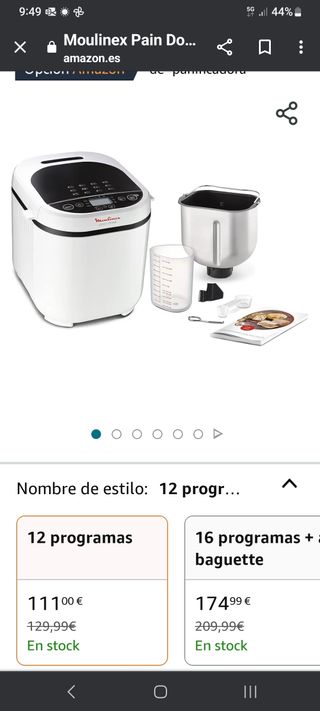 Panificadora Moulinex Pain Dore
