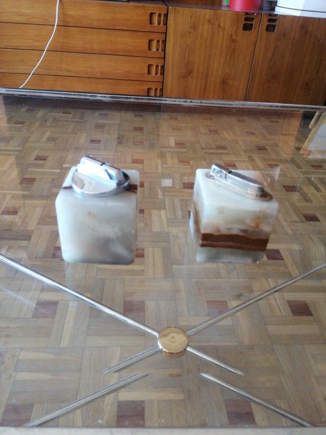 juego 2 mecheros de mesa