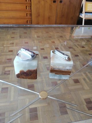 juego 2 mecheros de mesa