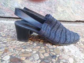 Zapatos piel T40 azul marino