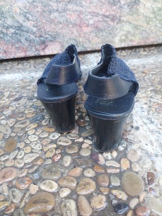 Zapatos piel T40 azul marino