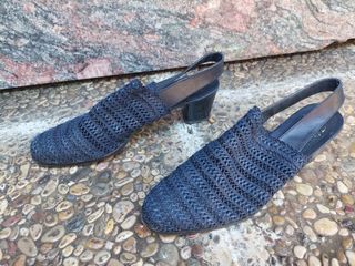 Zapatos piel T40 azul marino