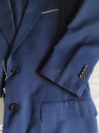 Traje azul marino verano, talla 48