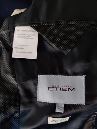 Traje azul marino verano, talla 48